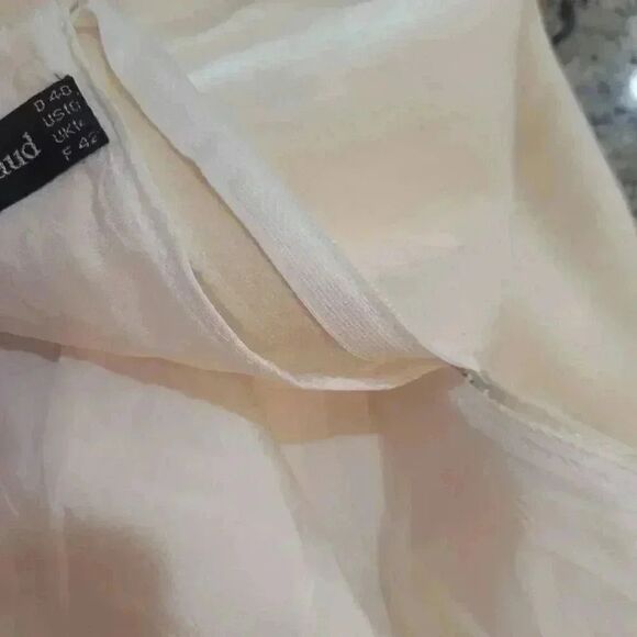 Louis Feraud Vintage Cabale Cachet Desert Springs Women's Ivory Wool Lined Penci - Picture 13 of 15